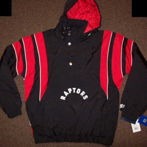 TORONTO RAPTORS STARTER Half Zip Pull Over Jacket - Picture 7 of 8